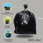 Demmelhuber Müllsäcke 240 Liter extrastark 60 μm – Reissfeste Abfallsäcke für Haus & Industrie – Bild 3