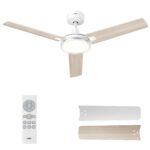 DREO Deckenventilator 132 cm mit LED-Licht & Alexa – 6-stufig dimmbar, DC-Motor, Fernbedienung
