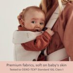 BabyBjörn Babytrage Mini 3D-Jersey Hellbeige – Ergonomische Babytrage für Neugeborene – Bild 9