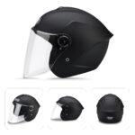 LIONCIANO Motorradhelm mit ABS & PC-Visier – Sicherheitsgetesteter Jethelm für Motorrad & Roller – Bild 2