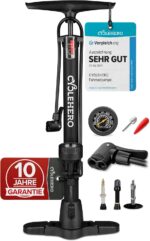 CYCLEHERO Fahrradpumpe 60 cm – Standluftpumpe für alle Ventile mit 10 Jahren Garantie