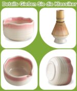 JBER Matcha Set 7-teilig – Bambus Whisk & Keramikschale für authentische japanische Teezeremonie – Bild 6