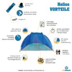 outdoorer Helios Strandmuschel mit UV-Schutz 80 – Ultraleichte Reise-Strandmuschel – Bild 3