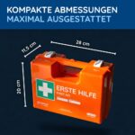 FLEXEO Erste-Hilfe-Koffer DIN 13157:2021 – Verbandkasten gefüllt mit Wandhalterung für Betrieb & Zuhause – Bild 5