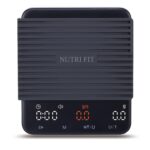 NUTRI FIT Mini-Kaffeewaage mit Timer – Espresso-Waage 2kg/0,1g USB-C, tragbar
