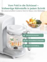 KOSTTE 6-in-1 Babynahrungszubereiter – Dampfgarer & Mixer mit automatischer Reinigung – Bild 3