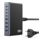 200W USB-C Ladegerät 8-in-1 mit GaN III – 65W Laptop-Schnellladung für MacBook & iPhone