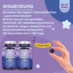 Melatonin Gummies 1 mg – Schlafunterstützung mit Baldrian & Passionsblume, 120 Tage – Bild 4