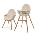 Kinderkraft FINI2 2-in-1 Hochstuhl – Babystuhl & Spielstuhl mit Holzbeinen für 6 Monate bis 5 Jahre