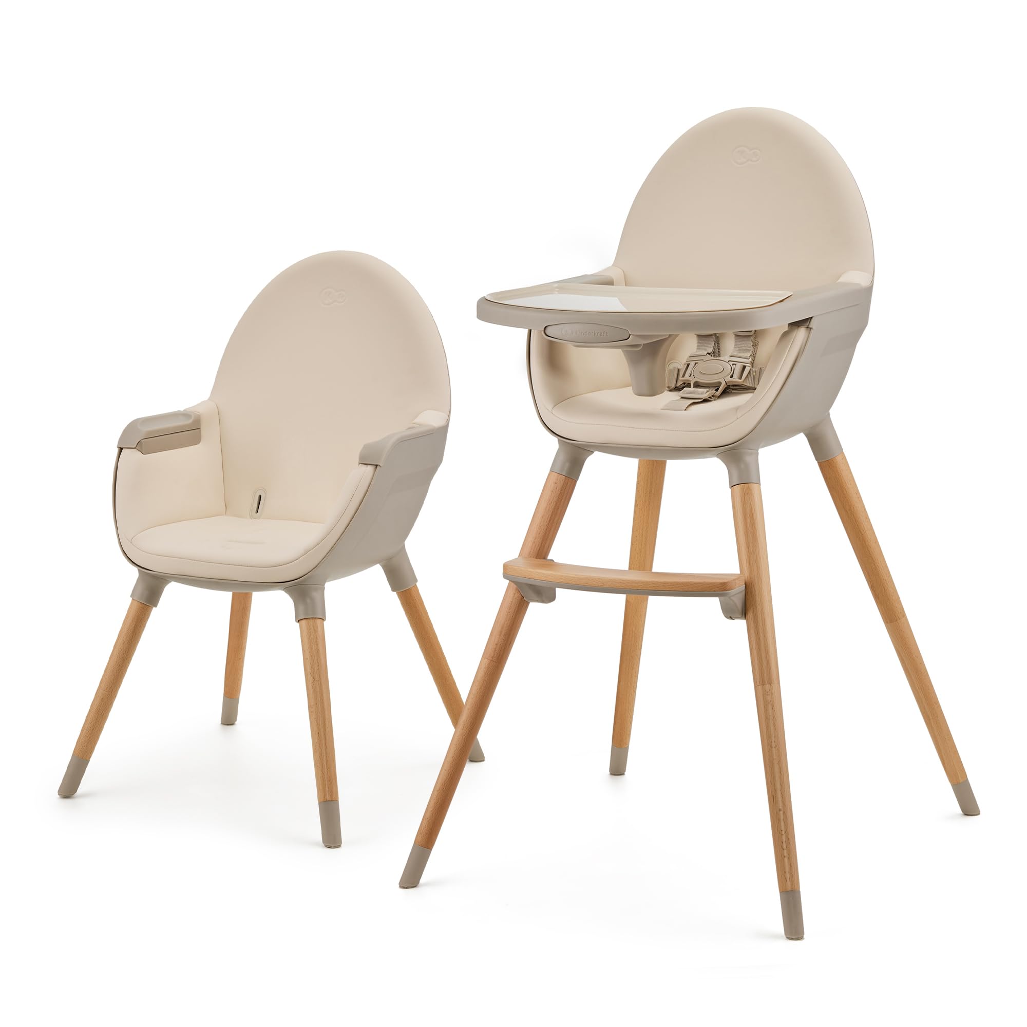 61s8DV8CgIL._SY2000_.jpg Kinderkraft FINI2 2-in-1 Hochstuhl – Babystuhl & Spielstuhl mit Holzbeinen für 6 Monate bis 5 Jahre – Bild 1