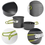 Odoland 10-teiliges Camping Kochgeschirr Set – Leicht & Kompakt für Outdoor-Abenteuer – Bild 3