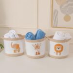 Tidelit 3-teiliges Aufbewahrungskorb-Set mit Tiermotiven – Kinderzimmer Organizer für Spielzeug & Kleidung – Bild 5