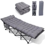 Sekey Feldbett XXL 190x71 cm mit Matratze – Klappbares Campingbett für Garten & Camping