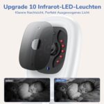 jeeber 5" Babyphone ohne WLAN – 1080P HDR Nachtsicht, Zwei-Wege-Audio & 8 Schlaflieder – Bild 5