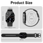Poounur Smartwatch 2,01" AMOLED – Fitnessuhr mit Bluetooth-Anrufen & Pulsmesser für iOS & Android – Bild 8