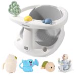 Bebamour Baby Badesitz 6+ Monate – 360° drehbar mit Saugnapf & Spielzeug