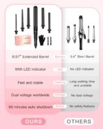 BESTOPE PRO 6-in-1 Lockenstab Set – Professionelle Lockenwickler mit 6 Aufsätzen & Handschuhen – Bild 6
