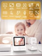 BURNNOVE Babyphone mit Kamera 720P IPS – Sicher ohne WLAN, 2000mAh Akku & Nachtsicht – Bild 3