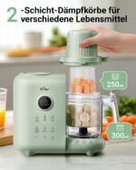 Bear 6-in-1 Babynahrungszubereiter mit Dampfgarer & Mixer – BPA-frei für gesunde Heimatkost – Bild 3