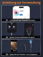 Vorth Endoskopkamera 1920P HD mit 8 LED – Inspektionskamera für iOS & Android – Bild 9