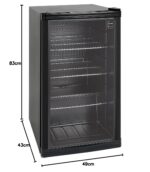 METRO Professional Getränkekühlschrank GPC1088, 88 L – Glastür-Kühlschrank für Gastronomie – Bild 2