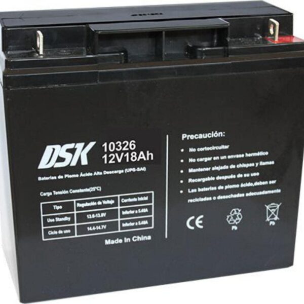 DSK AGM-Batterie 12V 18Ah – Wartungsfreie Bleiakku mit F1/F2-Adapter