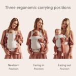 BabyBjörn Babytrage Mini 3D-Jersey Hellbeige – Ergonomische Babytrage für Neugeborene – Bild 4