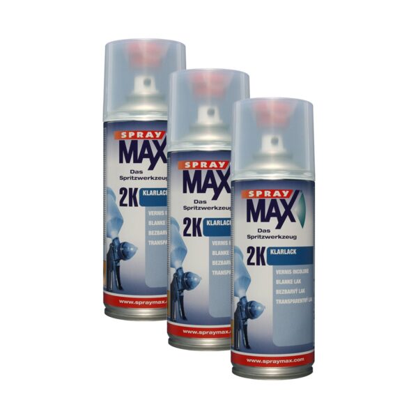 3x Kwasny SprayMax 2K Klarlack 400ml – Profi-Versiegelung für Lackschutz