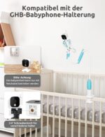 GHB Babyphone 5 Zoll HD mit Nachtsicht & 5000mAh Akku – Sichere Babyüberwachung – Bild 8