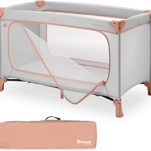 hauck Dream N Play Plus Reisebett mit XL Spielöffnung – 2in1 Kinderreisebett & Laufstall
