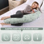 Chilling Home 2-in-1 Stillkissen XXL – Schwangerschaftskissen & Seitenschläferkissen Grün – Bild 4