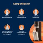 SodaStream DUO Wassersprudler Titan – mit Glas- & Kunststoffflasche – Bild 4