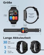 RUIMEN Smartwatch 1.85'' HD mit Telefonfunktion – Fitnessuhr mit SpO2 & 110+ Sportmodi – Bild 7