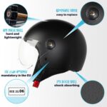 VINZ Duoro Jethelm mit Visier – ECE 22.06 zertifiziert für Motorrad, Roller & Moped – Bild 3