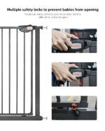UBRAVOO Babygitter 100 cm mit automatischer Schliessung – Sicherheitsgitter für Türen & Treppen – Bild 4