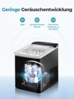 FOHERE Tragbare Eiswürfelmaschine 14 kg/24h – Selbstreinigend mit 2 Grössen – Bild 8