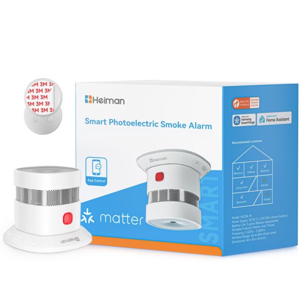 Heiman Rauchmelder Matter over Thread – Smart Home Integration mit 5 Jahren Batterie