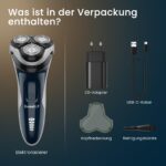 SweetLF Elektrorasierer Herren – Nass- & Trockenrasierer mit IPX7 & 4D-Drehköpfen – Bild 7