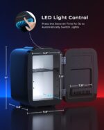 BEICHEN 4L Mini Kühlschrank mit RGB-Beleuchtung – 2in1 Kühl- & Warmhaltefunktion für Gaming & Beauty – Bild 2