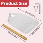 Pizzaschieber perforiert 39,5 x 30 cm – Professionelle Aluminiumlegierung mit Holzgriff – Bild 3