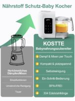 KOSTTE 6-in-1 Babynahrungszubereiter – Dampfgarer & Mixer mit automatischer Reinigung – Bild 5