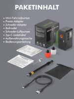 GPUTEK Elektrische Fahrradpumpe 120 PSI – Kabellos mit LED-Druckmesser für alle Ventiltypen – Bild 7