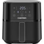 Chefman Heissluftfritteuse 3,75L mit Hi-Fry-Technologie – Kompakte Luftfritteuse mit Touch-Steuerung