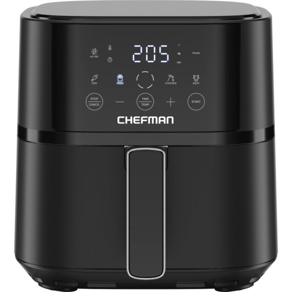 Chefman Heissluftfritteuse 3,75L mit Hi-Fry-Technologie – Kompakte Luftfritteuse mit Touch-Steuerung