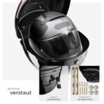 tectake® Motorradkoffer 22L mit Sicherheitsschloss – Topcase für Motorrad & Roller – Bild 3