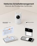 CZEview Babyphone 2.5K mit 5.5" HD-Display, Nachtsicht & intelligenter Erkennung – WLAN Babyfon – Bild 9