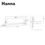 Lionelo Hanna Bettgitter 150 x 66 cm – Rausfallschutz mit 180° Klappfunktion für Babys – Bild 2