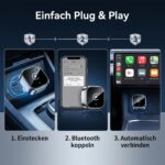 MICTUL Wireless CarPlay Adapter – 2-in-1 Plug & Play für iOS mit 5,8 GHz Wi-Fi – Bild 7