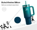 Gedux Thermobecher 1,2L mit Strohhalm – Doppelwandige Vakuumisolierung für unterwegs – Bild 7