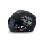 Ergocar Offener Motorradhelm mit Sonnenblende – ABS-Schale mit EPS-Schutz für sicheres Fahren
